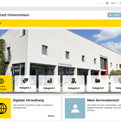 Test Screendesign Farbauswahl